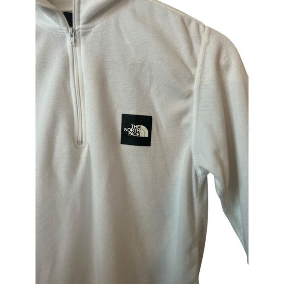 THE NORTH FACE WOMENS 3/4 ZIP COLLARED LONG SLEEVE PULL OVER WHITE SIZE S - Picture 6 of 12